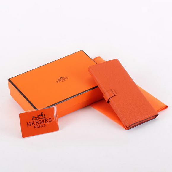 Cheap Fake Hermes Bearn Japonaise Tri-Fold Wallet A308 Orange - Click Image to Close